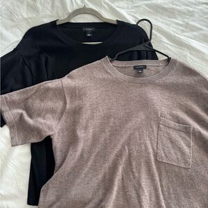 Halogen Sweater Tee Bundle - 🤎 + 🖤 - Large